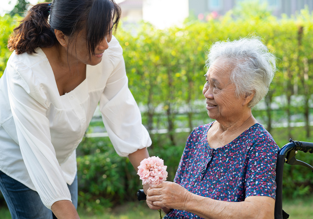 caregiver role strain, caregiver with patient
