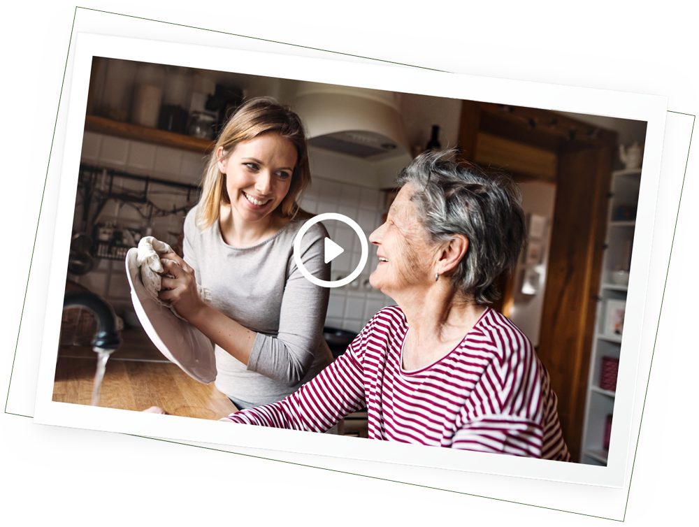 caregiver with senior woman